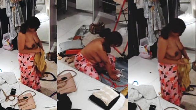 Desi Young Bhabhi Big Milky Boobs Dress Changing CCTV Cam