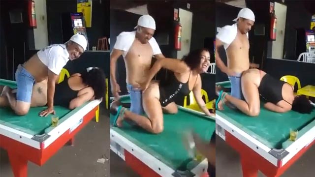 Dringking Lady Fucking in Party Club in Front Of Threesome
