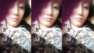 Cute Teen Girl Squeezing Big Curvy Boobs Pussy Showing